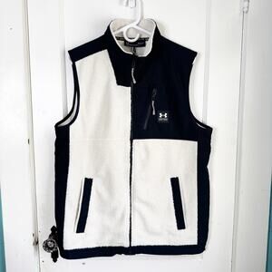 Under Armour Men's Mission Boucle Vest Funnel Neck Sherpa Accent Full Zip Large